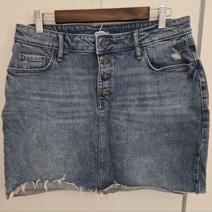 Old Navy Distressed Denim Mini Skirt